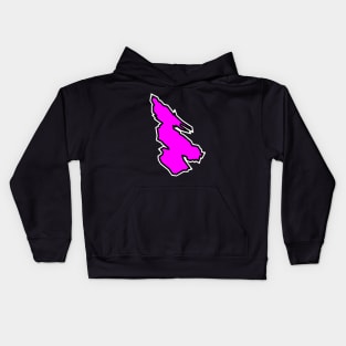 Salt Spring Island Simple Silhouette in Pink Magenta - Bold and Bright - Salt Spring Island Kids Hoodie